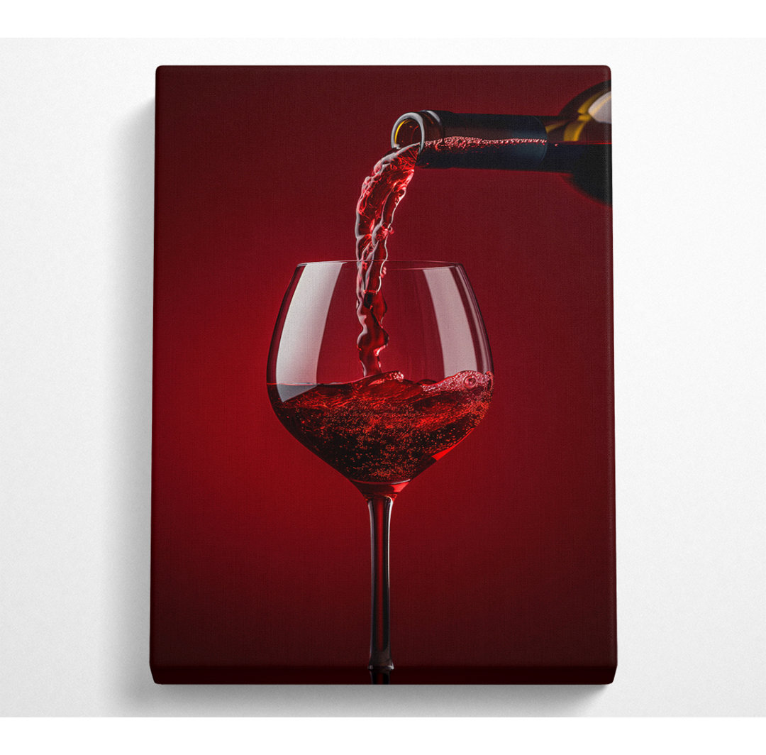 Glas Rotwein - Kunstdrucke auf Leinwand