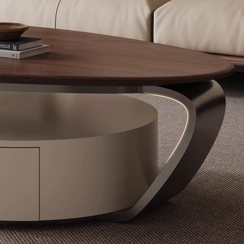 Table basse Light Luxury Villa, H 14,96 po x L 43,3 po x l 27,55 po, Couleur de la base de la table.