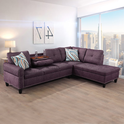 Upholstered L-Shaped Sectional Right Hand Facing