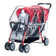 Foundations 3-seat Triple Stroller Rain Cover 3 Pack, Easy To Use Snaps Surrounding A Mesh Window, Air Ventilation While Covered (clear)
