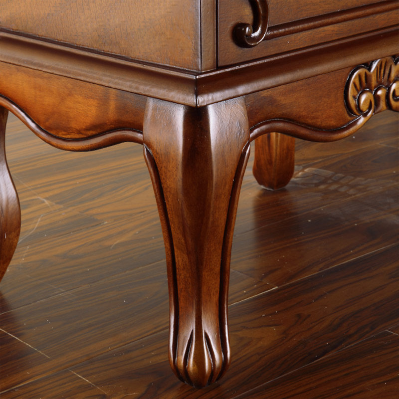 Commodes et commodes rectangulaires en bois massif cerisier foncé