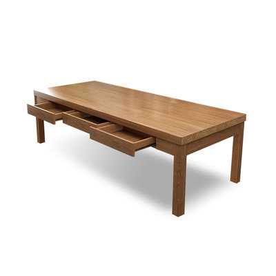 Burlywood Rectangular Solid Wood with 6 drawers desk
