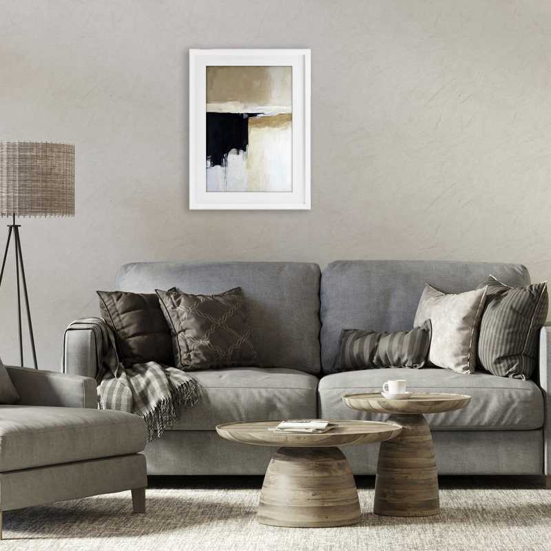 «Desert Shades Mute Neutrals», reproduction encadrée sous verre, 20 x 14, Coastal White Under Glass Framed