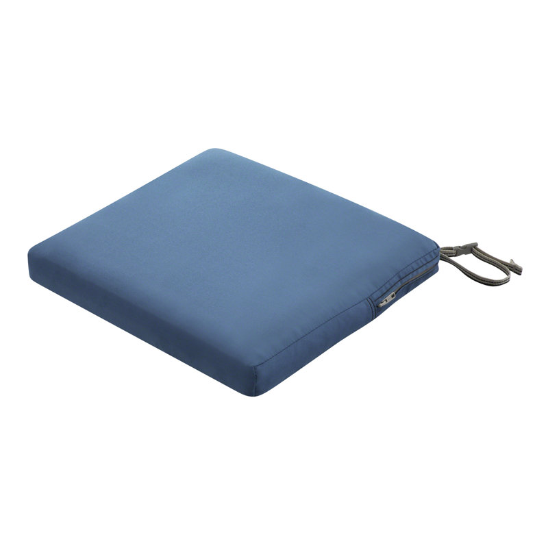 Jaylon Water-Resistant Patio Lounge Chair/Loveseat Cushion, Empire Blue Velvet, 3" H x 21" W x 19" D