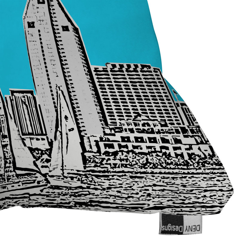 Coussin Bird Ave San Diego, 20 po x 20 po, Ciel