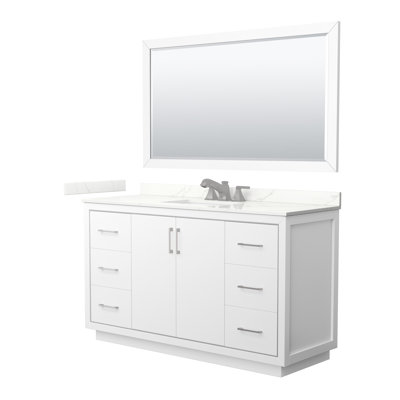 60'' Single Bathroom Vanity with Quartz Top