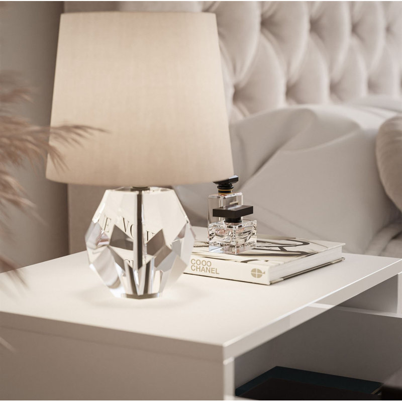 Benno 1 Drawer Bedside Table, White