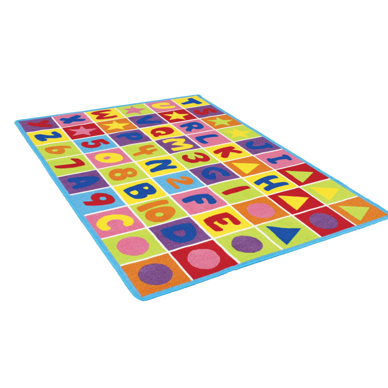 Romig Rectangle Checkered Machine Woven Nylon Rug