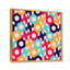 «Retro Geometrics In Blue Orange And Red», impression sur toile-67466093-67466097
