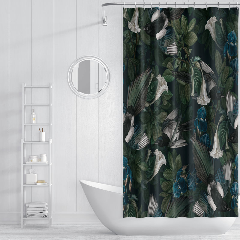 Mardig Floral Shower Curtain, 72" H x 70" W