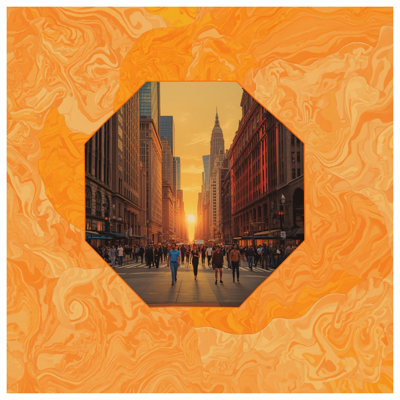 Urban Sunset Skyline Comforter