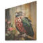 Faucon bleu et rose dans un arbre tropical III - animal faucon sur bois-1331223291