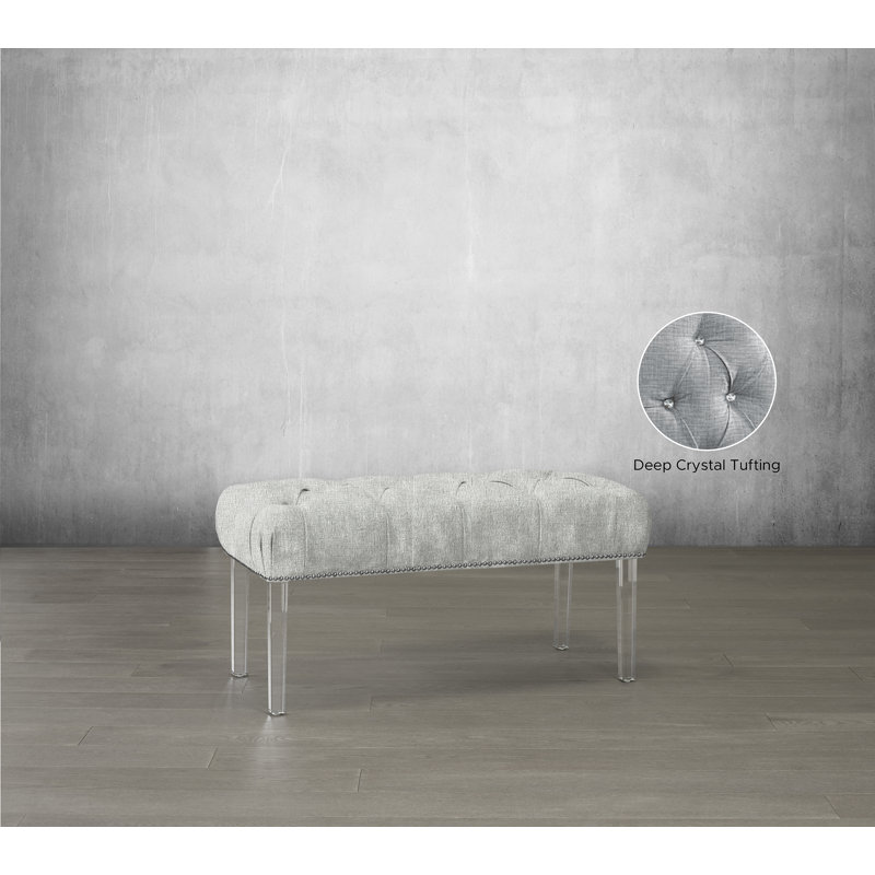 Banc rembourré Lazaro, Argent