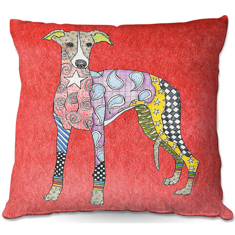  Coussin Couch Greyhound, 18 po x 18 po, Melon d'eau