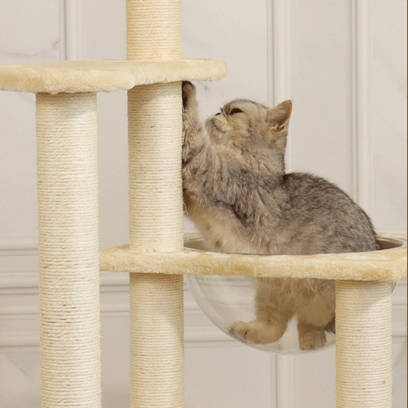 5 Tiers Cat Tree with Condons,Perch,Scratching Posts