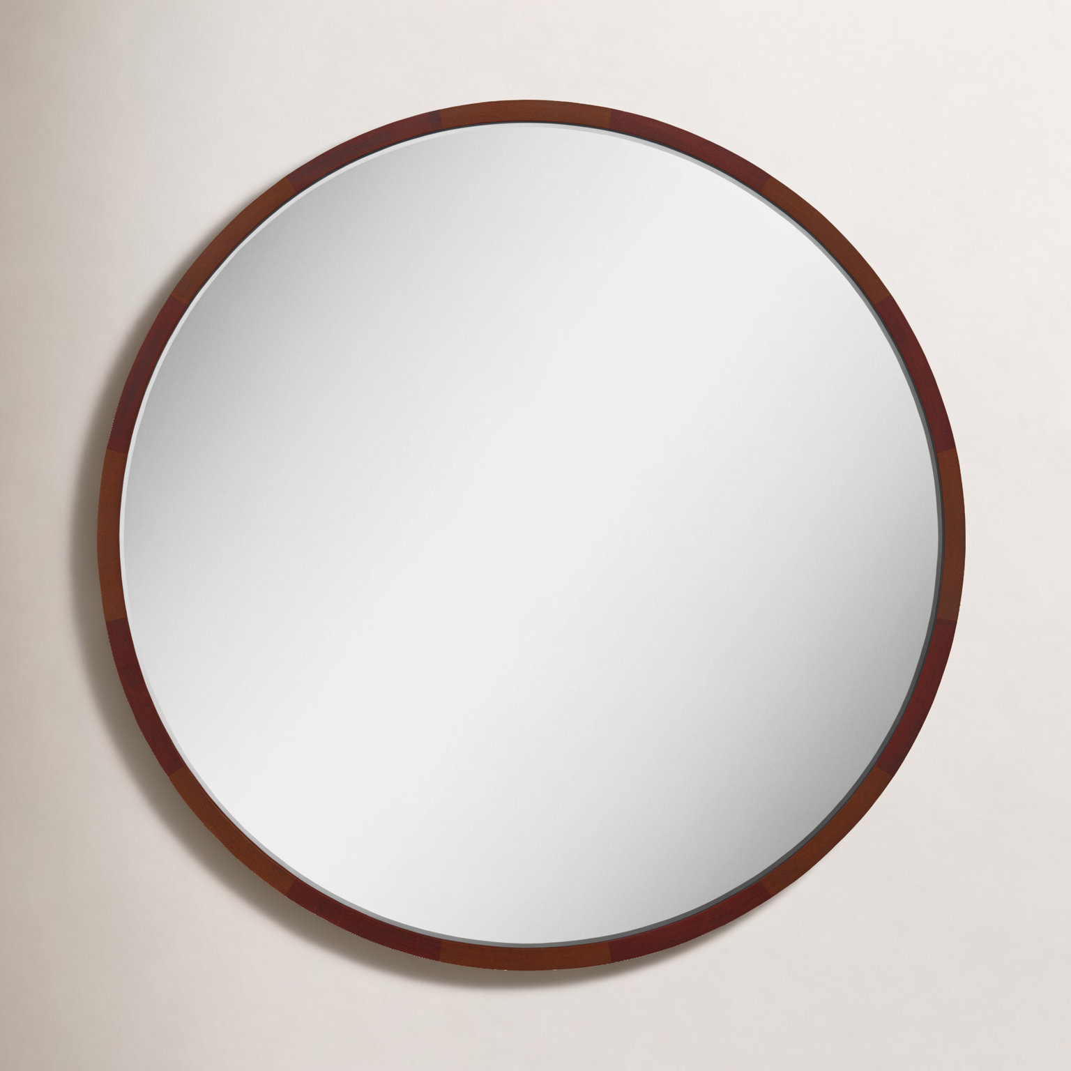 Glover Accent Mirror, 30" x 30", Walnut Brown