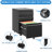3 Drawer Filing Cabinet With Lock, Metal, Black, Fully Assembled, Organize Office Space, Build Metal Lockable Cabinet, Home Stationery Storage, Robust Construction Applied-120267564