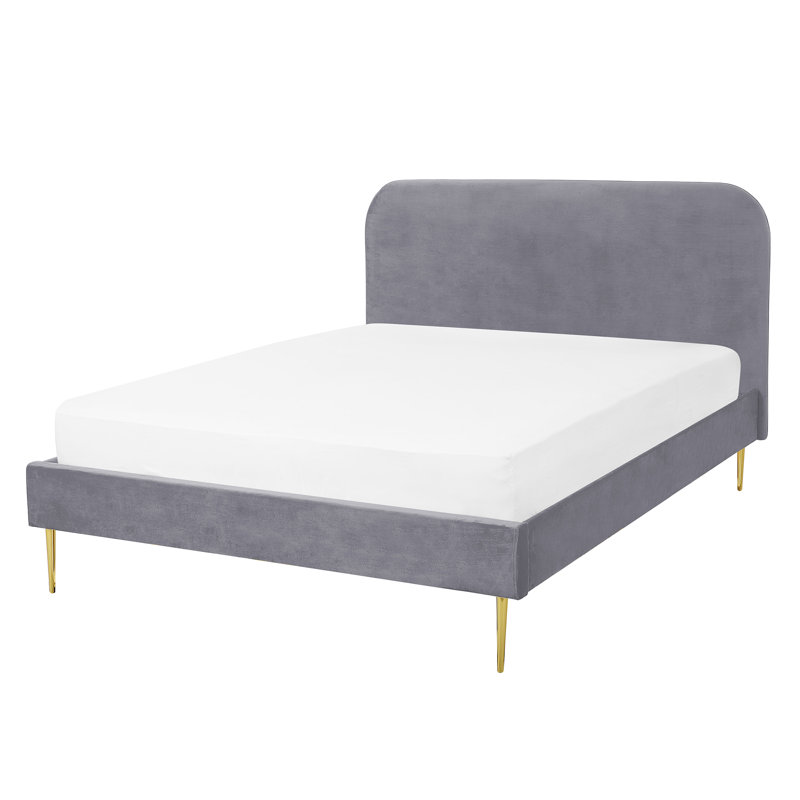 Glaser Upholstered Bed, Grey, 180 x 200cm