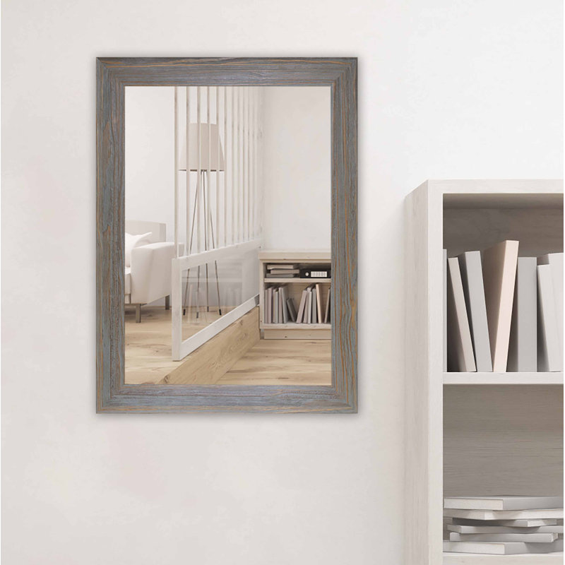 Pernie Wood Flat Mirror, 38.75" H x 32.75" W