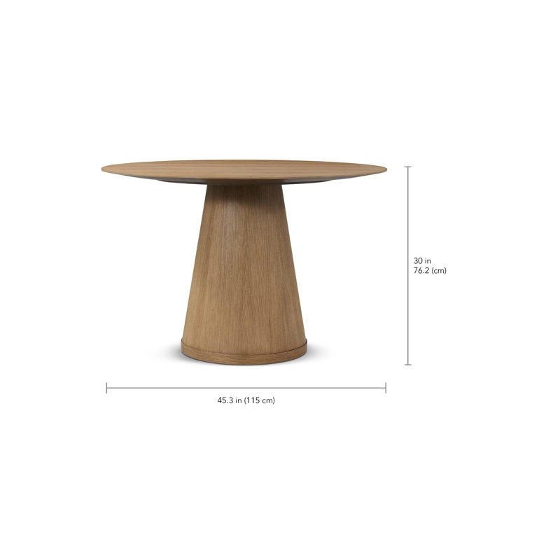 Madrid/WRC Dining Table, Natural, 30" H x 45.28" L x 45.28" W