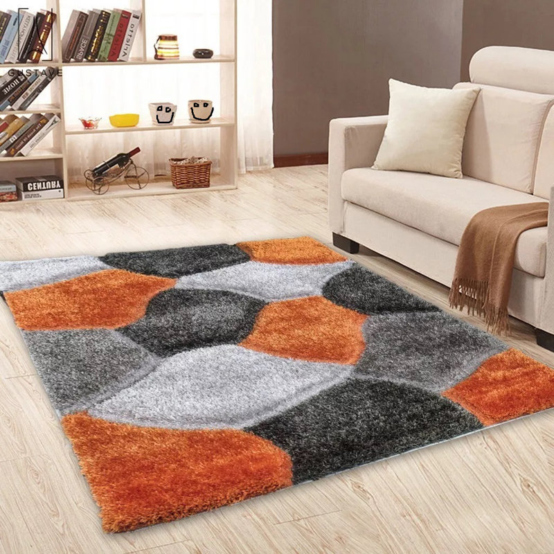 Geometric Shag Area Rug, Rectangle 160 x 230 cm