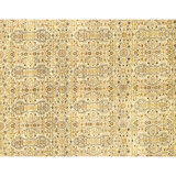 Hand Knotted Wool Area Rug in Ivory And Gold