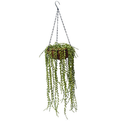 25'' Faux Succulent Plant in Metal Basket