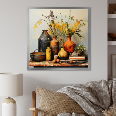 Art mural jaune Boho