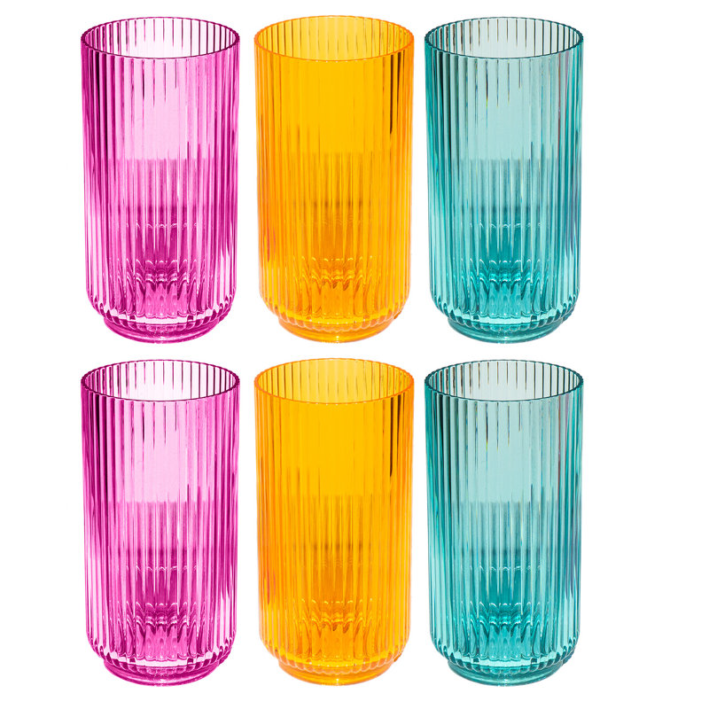 Mesa Jumbo, Multi-Color, Set of 6 Drinkware