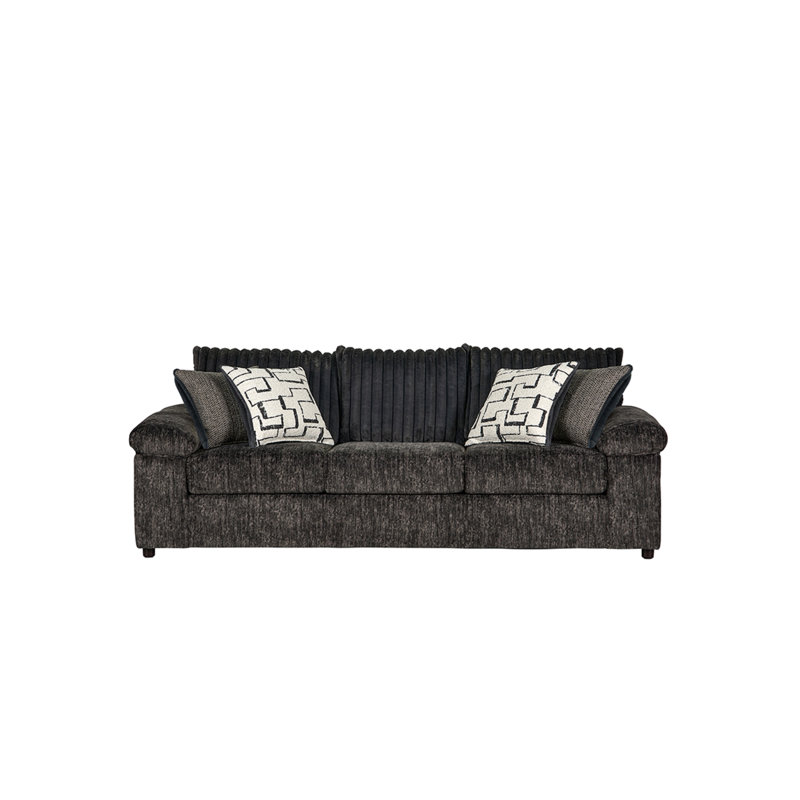 Hughes Furniture 19950S Sofa - Galactic Charcoal/Charcoal