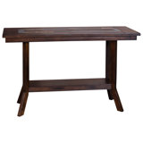 Odel Sofa Table, 1 Shelf, Dark Brown Mahogany, Rectangular 49 Inch