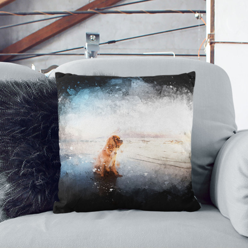 Square Throw Cushion, 40cm H x 40cm W x 15cm D