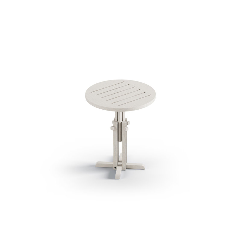 Round Ash Outdoor Bistro Table , 55cm cm W 55cm cm D, White