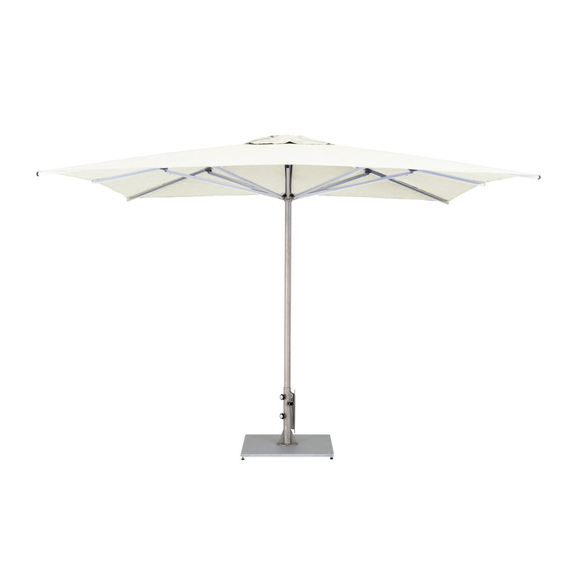 Storm 10' Square Umbrella, Natural, Double Stack Metal Plate