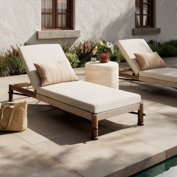 Finnegan 31'' Outdoor Chaise Lounge