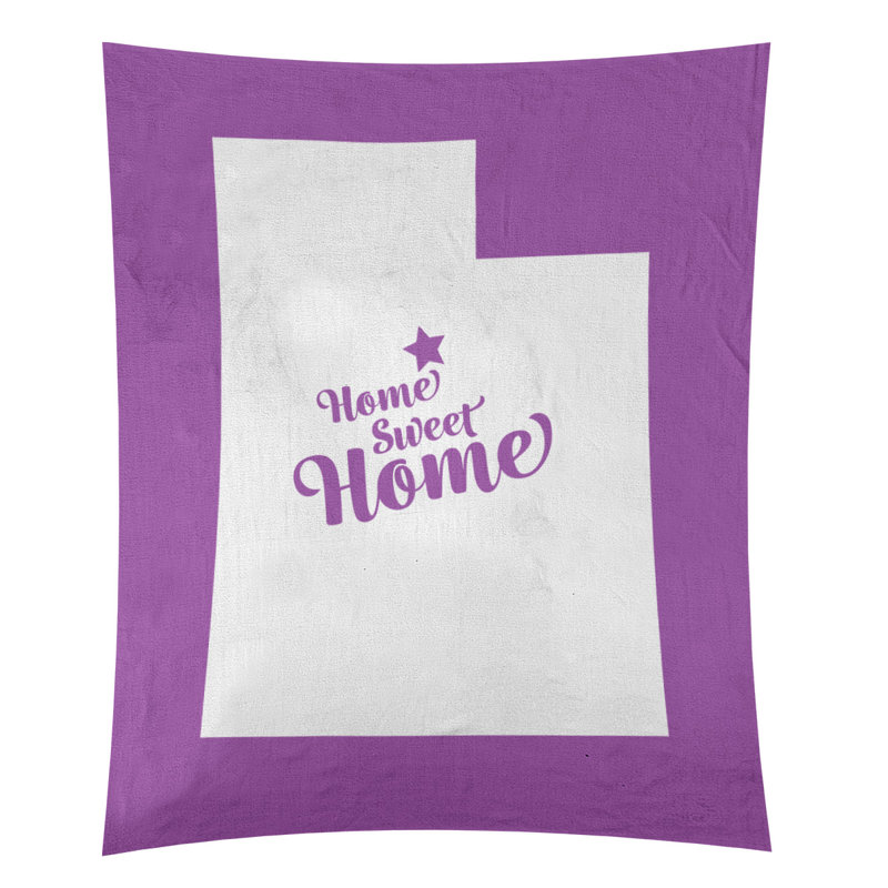 Tapisserie murale Home Sweet Provo, H 60 po x l 51 po, Violet