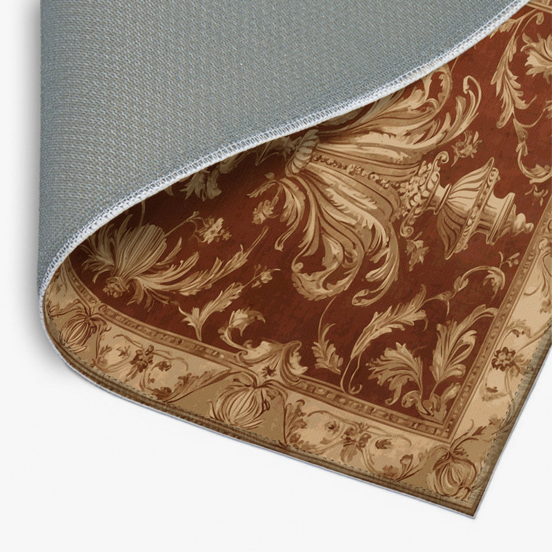 Tapis d'intérieur et d'extérieur brun français, Rectangulaire 2 pi x 3 pi