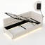 EU & UK Single Ottoman Daybed, Velvet Upholstered Sofa Bed with RGB LED Lights & USB/Type-C Charging, Grey/Cream-1647653465-1649838259