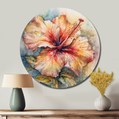 Dikili - Floral Round Metal Art