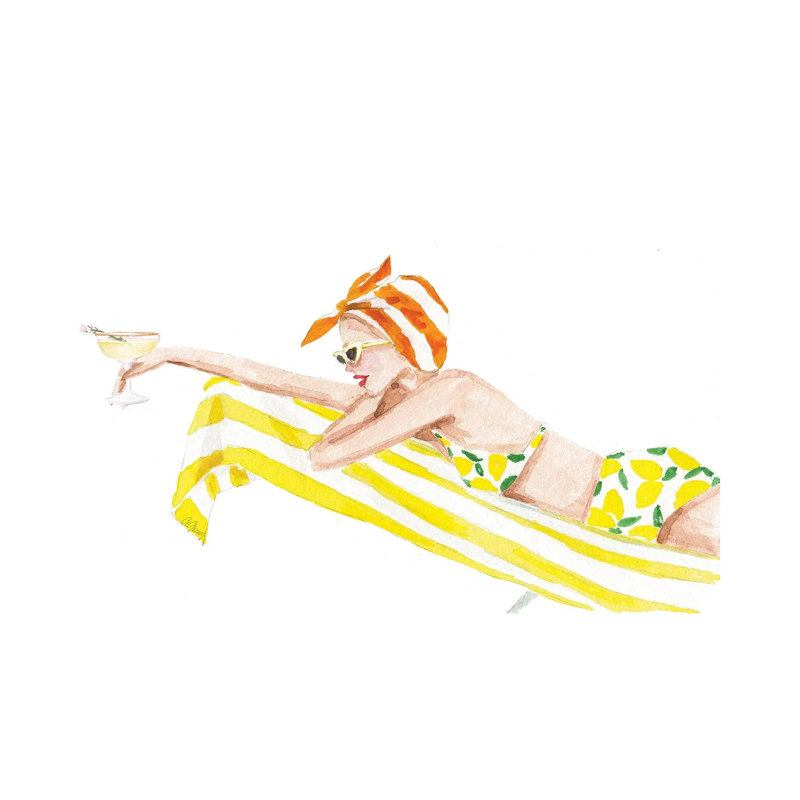 Yellow Towel by Style Of Brush - Gallery-Wrapped Canvas Giclée on Canvas, Canvas, 20.32 cm H x 30.48 cm W
