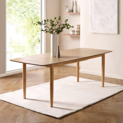 Coffelt Extendable Solid Wood Base Dining Table