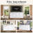 Farmhouse Sideboard Buffet Cabinet With Barn Doors, Console Table With Adjustable Shelves – White
