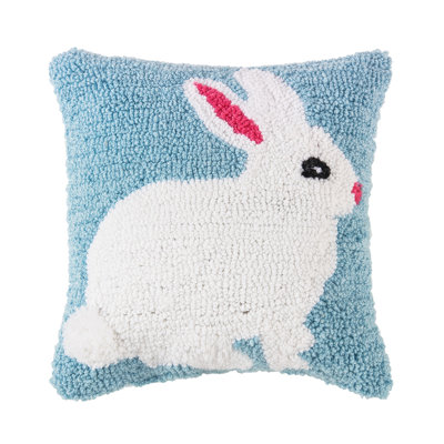 Dawndee 12" Easter Bunny Hooked Pillow