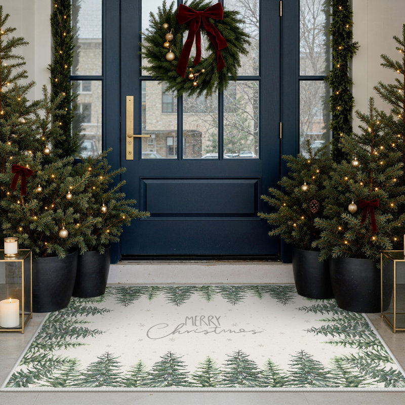Paillasson tapis de Noël, Rectangulaire 2 pi x 3 pi