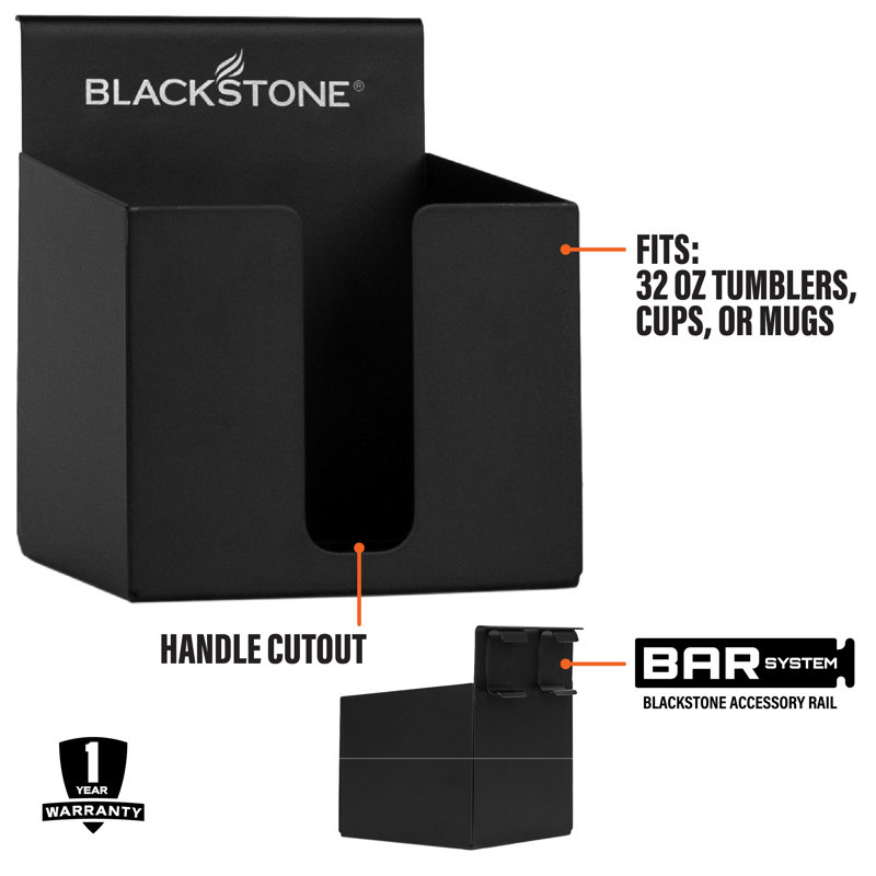 Blackstone Side Shelf Cup Holder for Griddles with Accessory Rail System