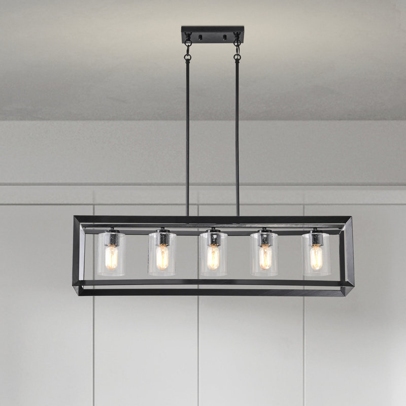 Quiln 5 - Light Kitchen Island Pendant, Antique Black