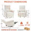 Fauteuil inclinable manuel berçant pour espaces compacts