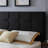 Contemporary Waffle Headboard For King In Black Fabric Sized With Adjustable Height And Stitching-306234293