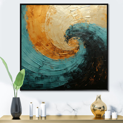 «Desert Mirage Swirl Vortex III - Abstract Spirals», reproduction d'art sur toile
