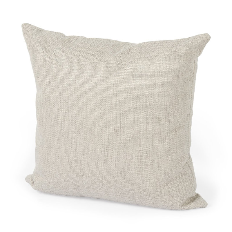 Housse de coussin en lin neutre, 18 po x 18 po, Beige, Carrée